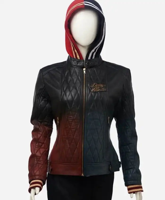 Harley Quinn Daddys Lil Monster Quilted Black Jacket
