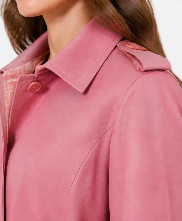 Harry Potter 2026 Aunt Petunia Dursley Pink Trench Coat For Women