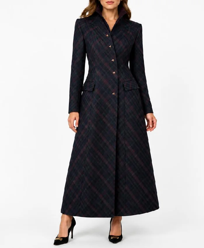Harry Potter 2026 Janet McTeer Plaid Frock Coat Womens