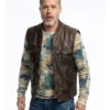 Heart of the Beast 2026 Brad Pitt Brown Leather Vest