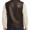 Heart of the Beast 2026 Brad Pitt Brown Leather Vest Men