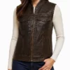 Heart of the Beast 2026 Brad Pitt Brown Leather Vest Womens