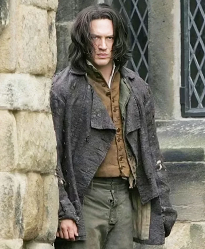 Heathcliff 2026 Movie Wuthering Heights Movie Tom Hardy Grey Wool Coat