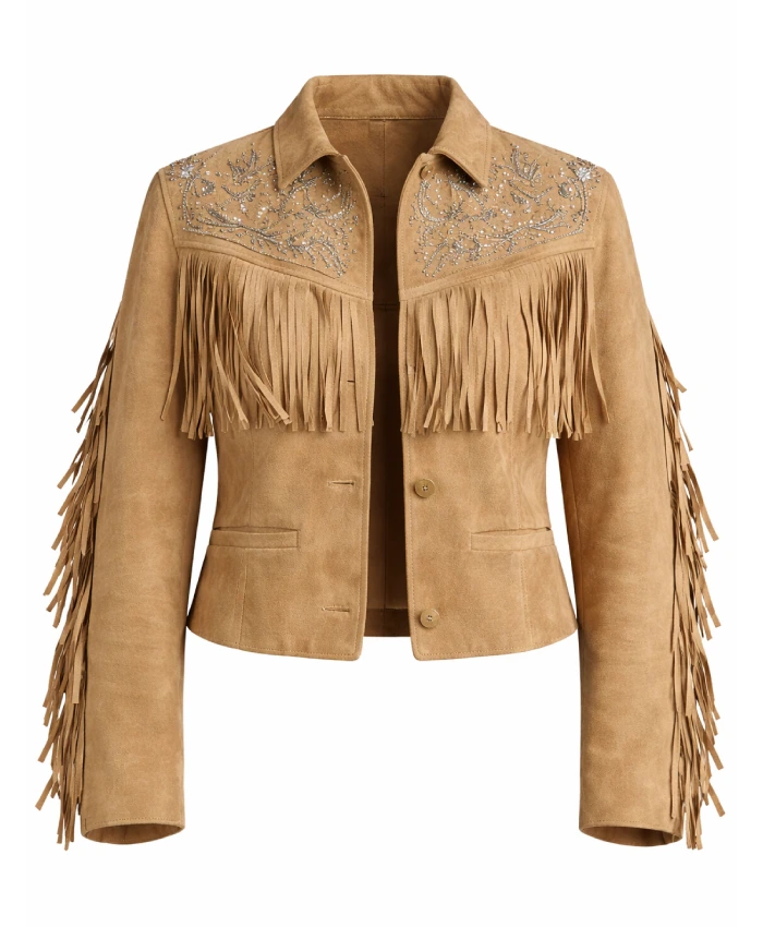 Heaven From Belfast Bookers Suede Fringe Jacket