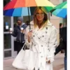 Heidi Klum Americas Got Talent Long White Coat 1