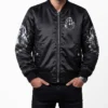 Hello Darkness Halloween Witch Black Satin Jacket