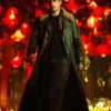 Henry Cavill Film Highlander 2 MacLeod Black Leather Coat With Shearling Collar