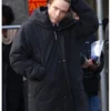 Here Comes The Flood 2025 Robert Pattinson Black Oversized Puffer Parka Coat