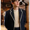 Hero Fiennes Tiffin TV Series Young Sherlock 2026 Sherlock Holmes Blue Striped Blazer Sale