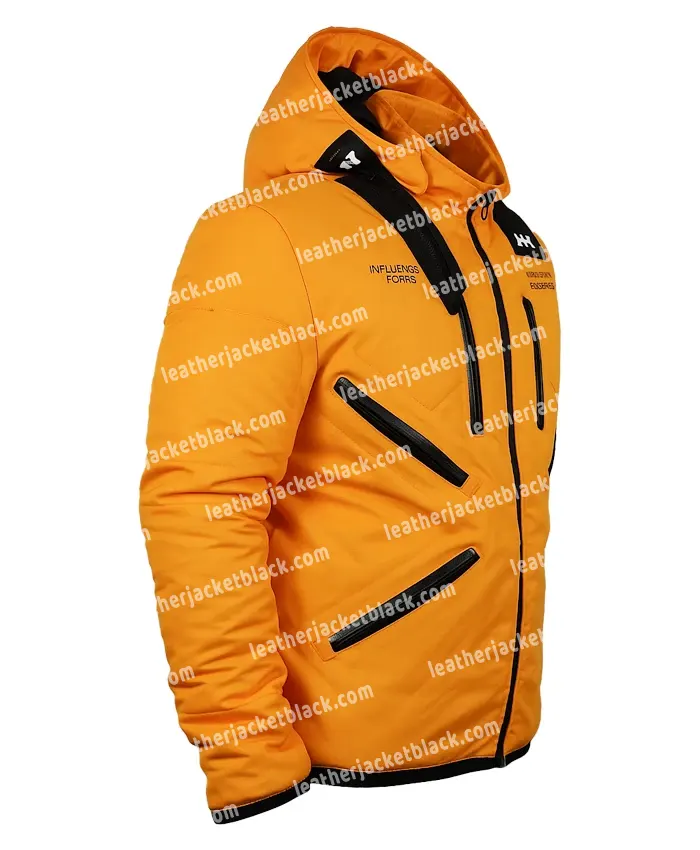Alternative view of Hideo Kojima Death Stranding 2 Orange Jacket