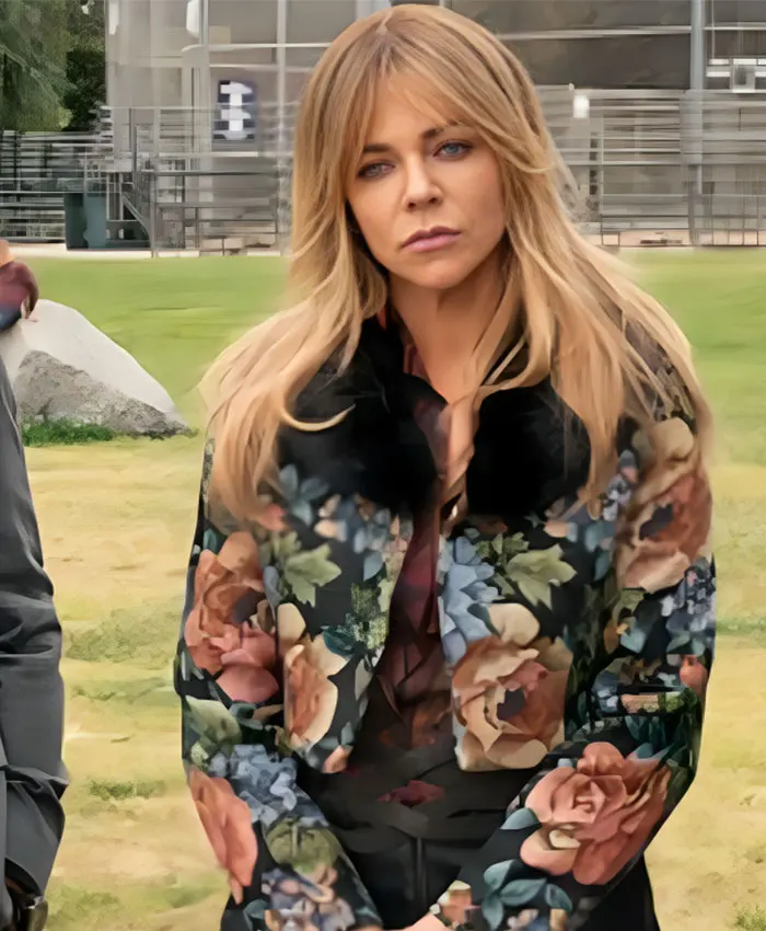High Potential S01 Kaitlin Olson Jacquard Coat