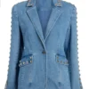 High Potential S02 Kaitlin Olson Denim Studded Blazer