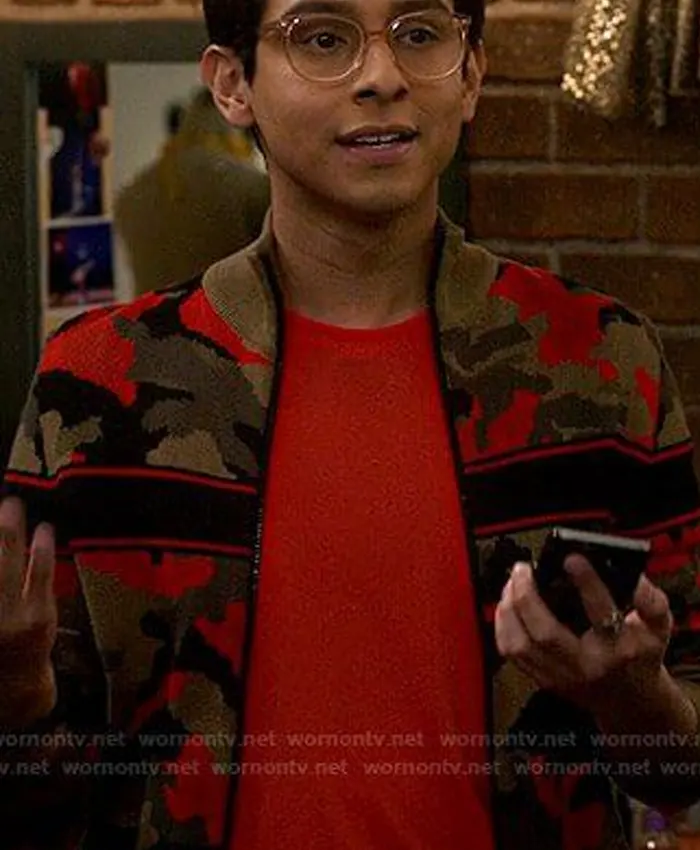 High School Musical Camo Sweater Wool Jacket 1