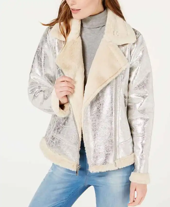 High School Musical Kourtney Silver Satin Jacket