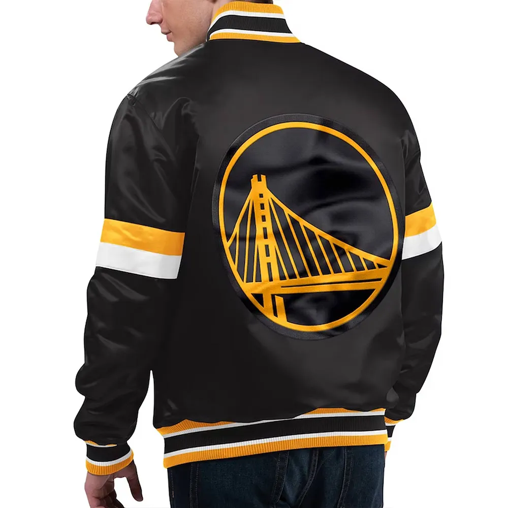 Home Game Golden State Warriors Black Jacket Back