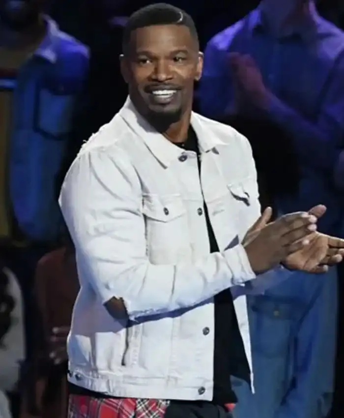 Host Jamie Foxx Beat Shazam White Jacket