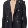 Hotel Costiera S01 Tancredi Black Striped Blazer
