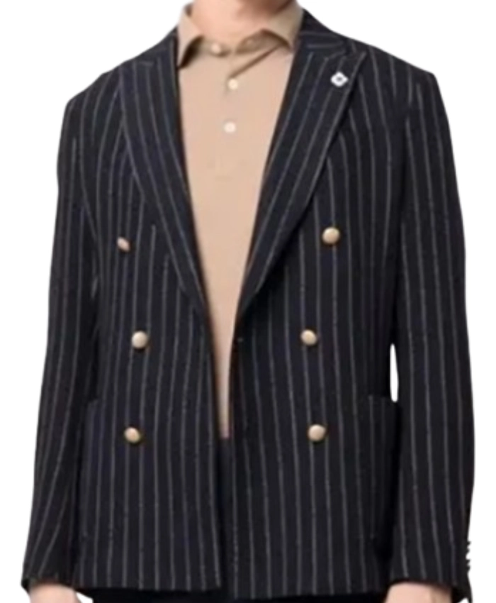 Hotel Costiera S01 Tancredi Black Striped Blazer