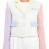House Of Payne S14 China Anne McClain Pastel Colorblock Tweed Blazer