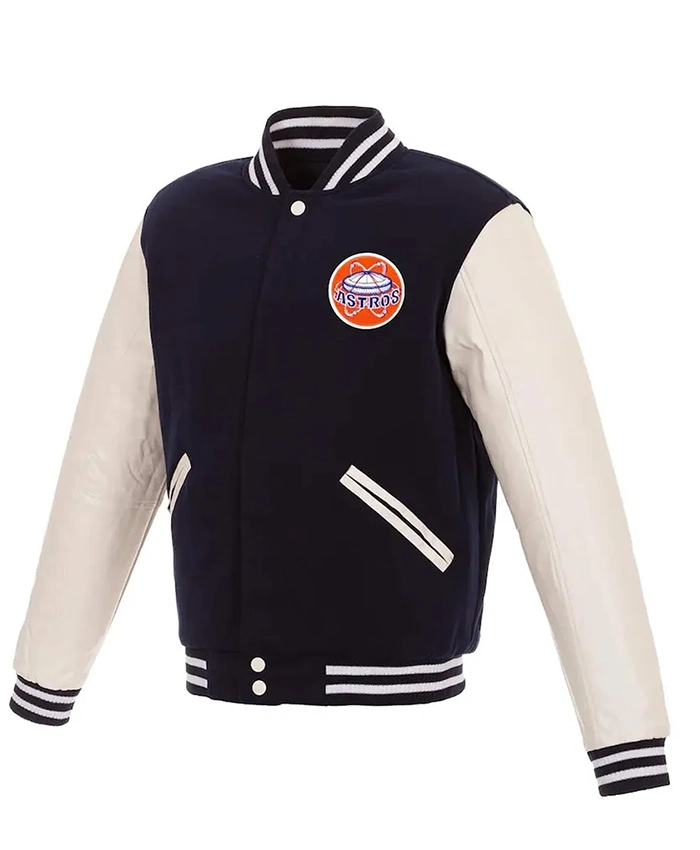 Houston Astros Navy Blue And White Jacket