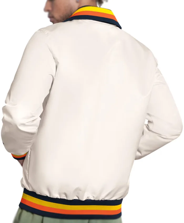 Houston Astros The Captain Logo White Varsity Jacket