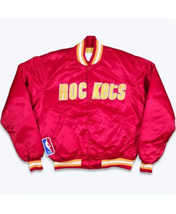 Houston Rockets 90s Red Varsity Jacket