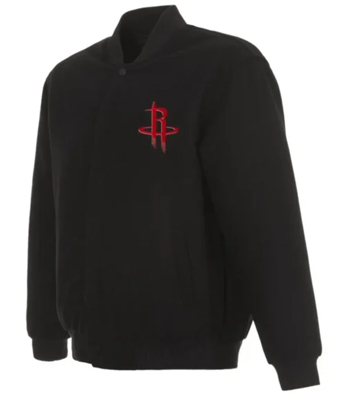 Houston Rockets Black Wool Varsity Jacket