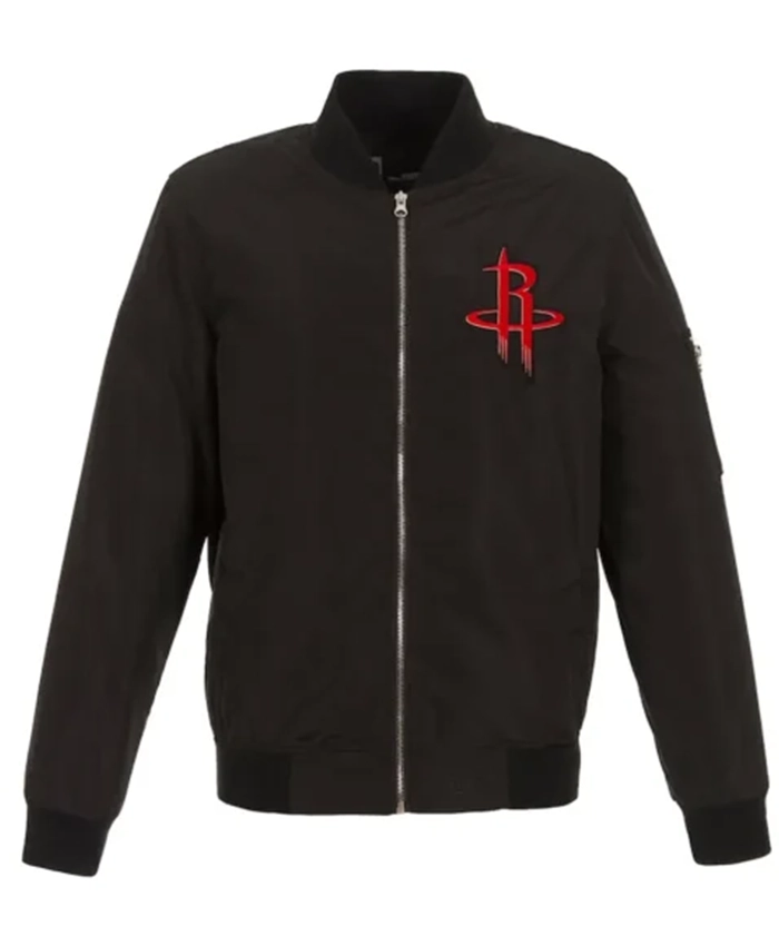 Houston Rockets Lightweight Black Bomber Jacket