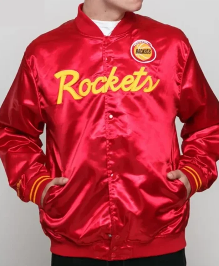 Houston Rockets Lightweight Red Varsity Jacket