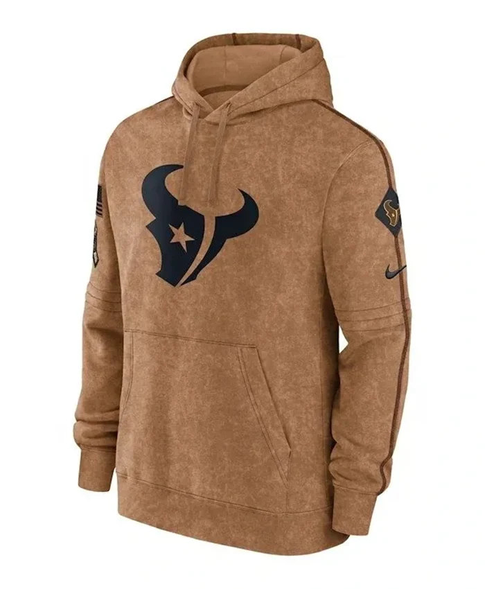 Houston Texans Salute To Service Club Brown Hoodie