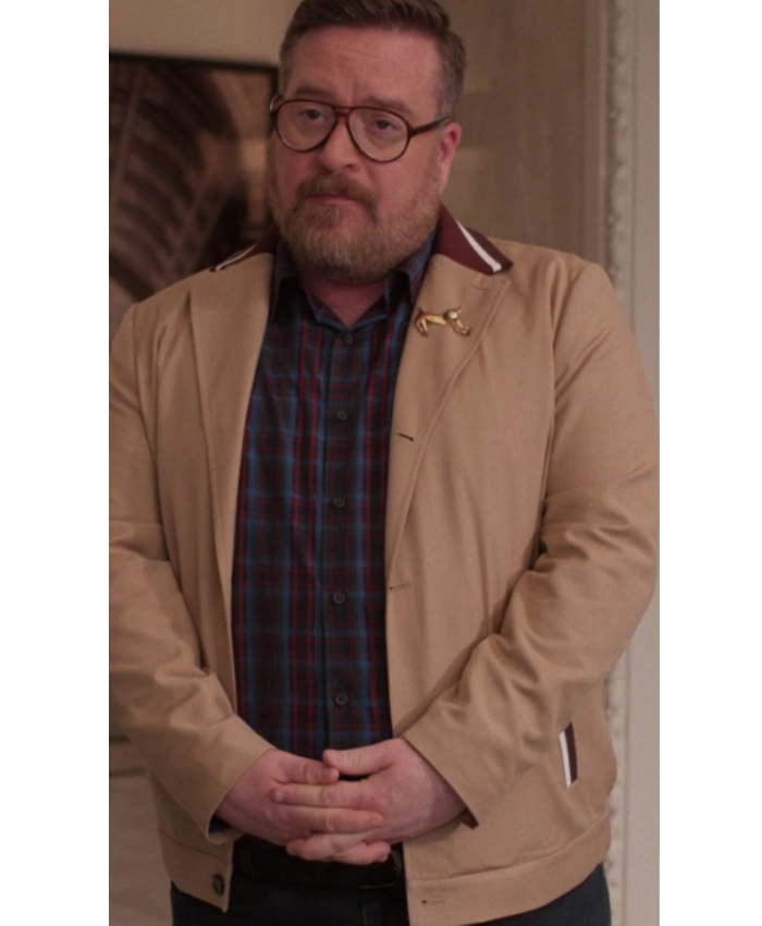 Howard Only Murders In The Building S05 Michael Cyril Creighton Brown Cotton Jacket