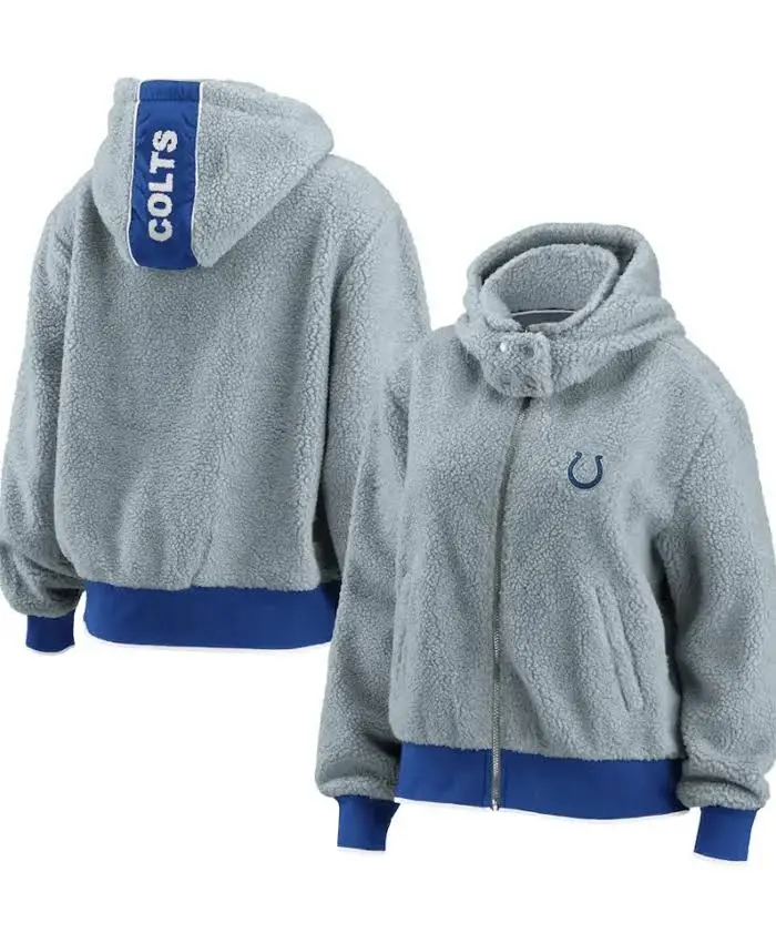 Hudson Indianapolis Colts Full Zip Sherpa Jacket
