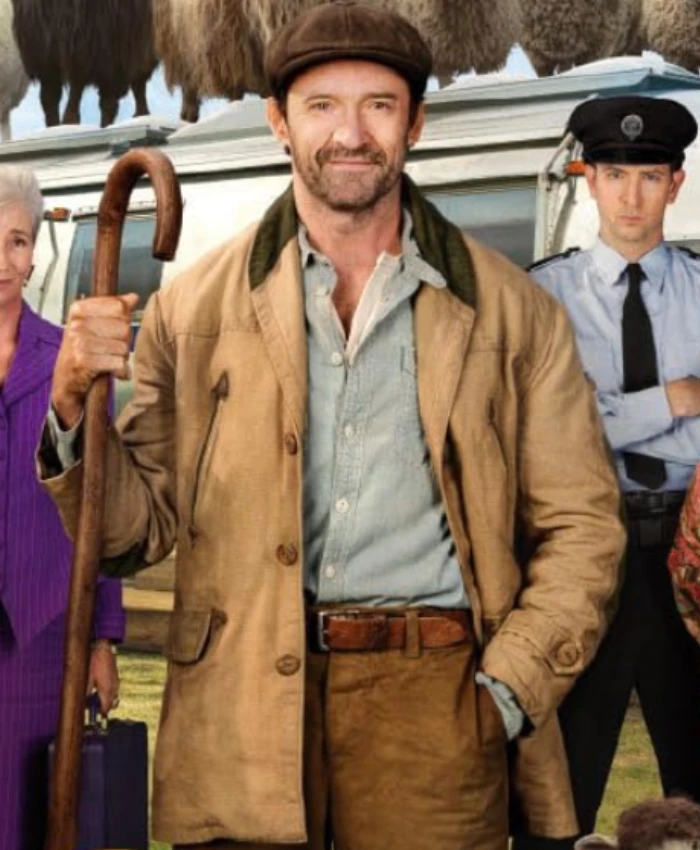 Hugh Jackman The Sheep Detectives Brown Coat - Image 2