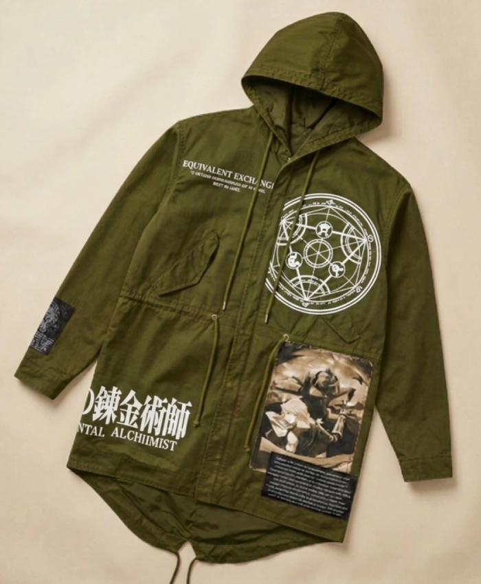 Hypland X FMAB Alchemy Olive Green Parka Hooded Jacket