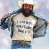I Just Hope Both Teams Have Fun Post Malone Beige Cotton T shirt