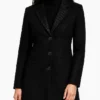 I Play Rocky 2026 AnnaSophia Robb Black Wool Coat Womens