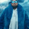 Ice Cube 2024 Blue Fur Coat