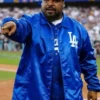 Ice Cube LA Dodgers Blue Satin Jacket