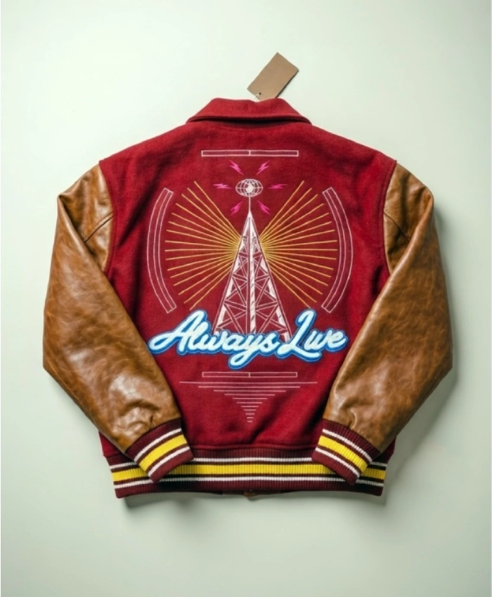 In Full Color Channel Not Available Varsity Jacket - Image 3