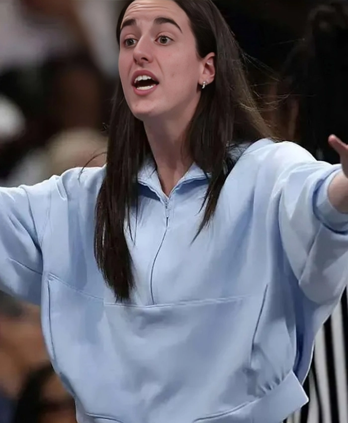 Indiana Fever V Atlanta Dream Caitlin Clark Blue Cropped Jacket