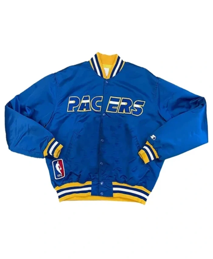 Indiana Pacers 90s Blue Letterman Varsity Jacket