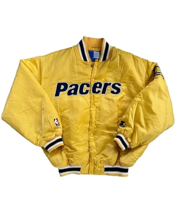 Indiana Pacers 90s Yellow Varsity Jacket