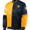 Indiana Pacers Starter Yellow And Blue Varsity Jacket