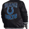 Indianapolis Colts Adaptive Team Graphic Varsity Black Satin Jacket