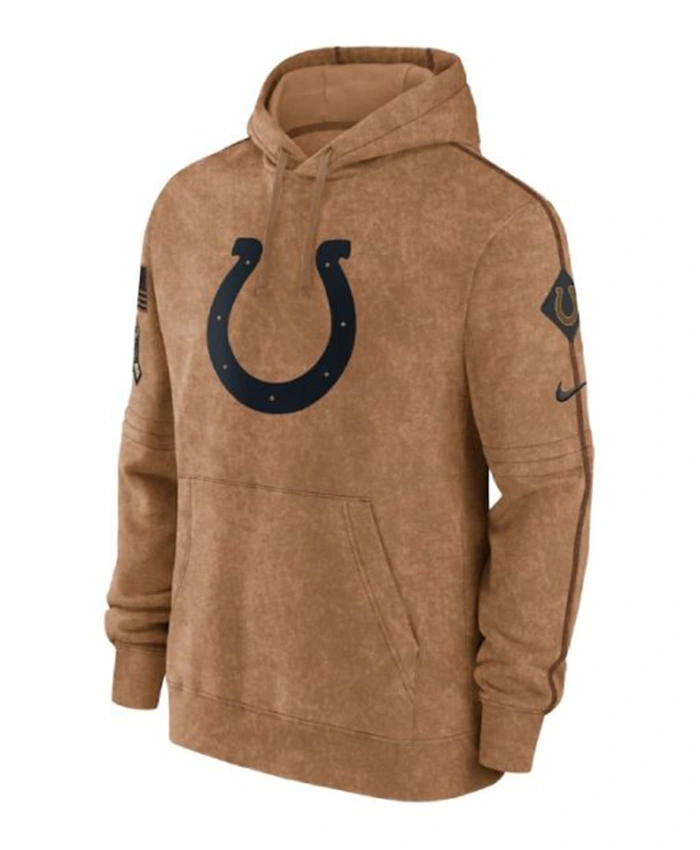 Indianapolis Colts Salute To Service Club Brown Hoodie