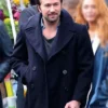 It Ends With Us Brandon Sklenar Blue Wool Coat