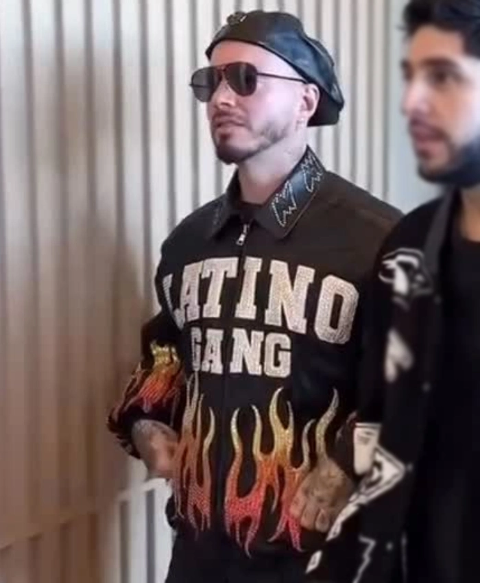 J Balvin X Nike Air Jordan Super Bowl LX Leather Jacket