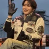 J Hope BTS X Spotify SWIMSIDE Event 2026 Jung Hoseok Black And White Varsity Jacket