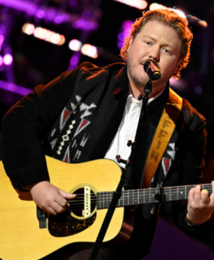 JW Griffin The Voice S29 Suede Black Jacket With Embroidered Design