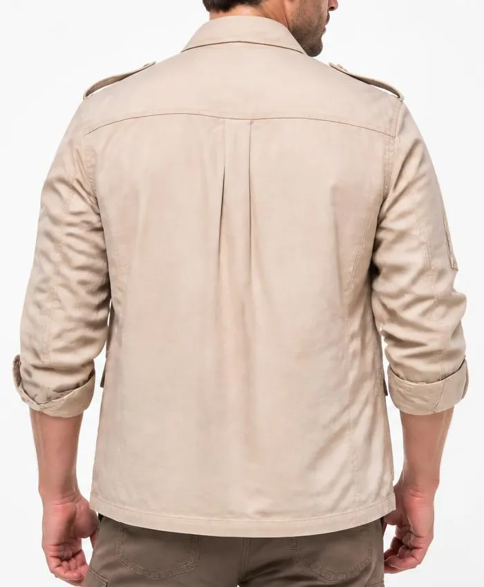 Jack Black Jumanji Open World Cotton Beige Jacket Men